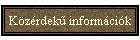 Közérdekű információk