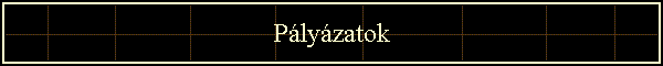 Pályázatok
